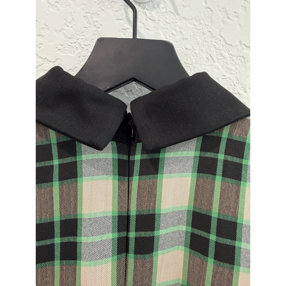 Julia Allert Size Medium Green Plaid Midi Dress Dark Academia Fall Pockets NWT - Picture 7 of 12